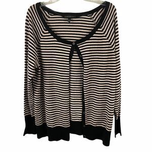 Lane Bryant striped Black Metallic Cardigan 18/20